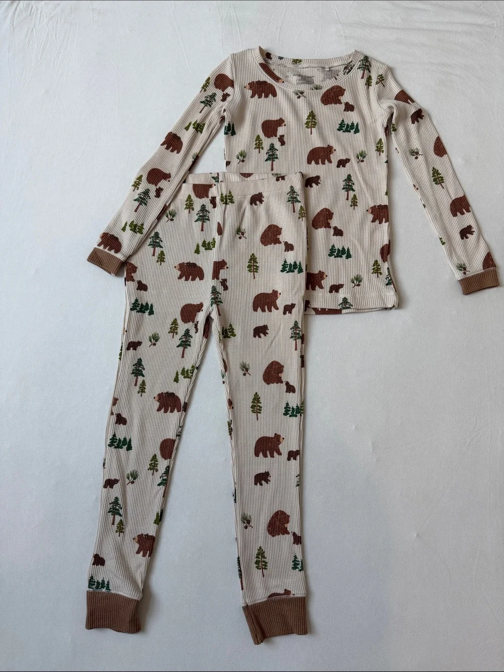 Angel Dear Waffle Knit Pajama Set 5-6 Years